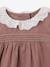 Ensemble naissance robe en velours + collants blush - vertbaudet enfant 
