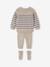 3-delig babypakje met gebreide trui + broek + sokken gemêleerd beige - vertbaudet enfant 