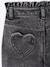 Jean fille mom poches coeur denim brut+denim gris+gris+stone - vertbaudet enfant 