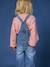 Salopette fille large en denim denim black+stone - vertbaudet enfant 