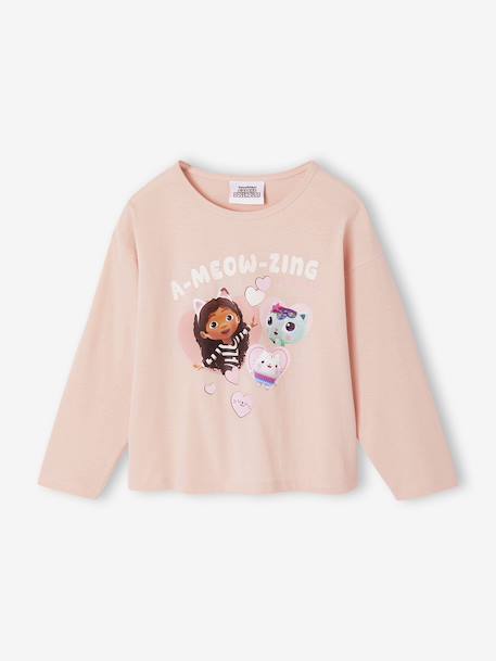 T-shirt Gabby et la Maison magique® met lange mouwen roze (poederkleur) - vertbaudet enfant 
