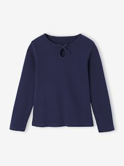 -T-shirt en côtes fille manches longues