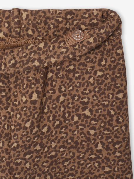 Legging fille large polaire marine+marron imprimé - vertbaudet enfant 