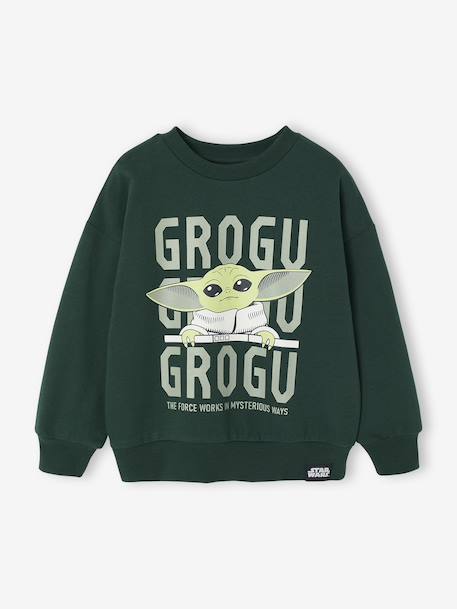 Sweat-shirt Star Wars Grogu garçon vert sapin - vertbaudet enfant 