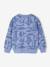 Sweater voor jongens met all-over print HAPPY LA blauw, bedrukt - vertbaudet enfant 
