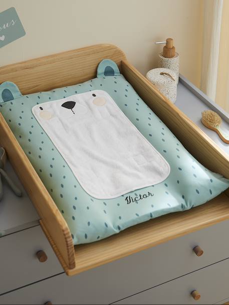 Housse de matelas à langer Ours VERT - vertbaudet enfant 