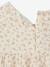 Robe fille gaze de coton imprimée fleurs écru - vertbaudet enfant 