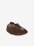 Chaussons élastiqués en cuir souple bébé lot marron+marron imprimé+vert imprimé - vertbaudet enfant 