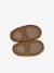 Chaussons élastiqués en cuir souple bébé lot marron+marron imprimé+vert imprimé - vertbaudet enfant 