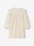 Robe fille gaze de coton imprimée fleurs écru - vertbaudet enfant 