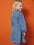 Jurk in fantasie jeans voor meisjes middenblauw - vertbaudet enfant 