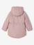 Parka fille à capuche 3 en 1 parka + veste matelassée bois de rose+marine - vertbaudet enfant 