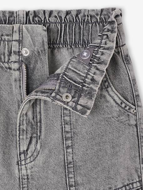 Jean fille large charpentier bleu clair+bleu moyen+denim gris - vertbaudet enfant 