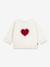 Sweat bébé en molleton motif c½ur écru - vertbaudet enfant 