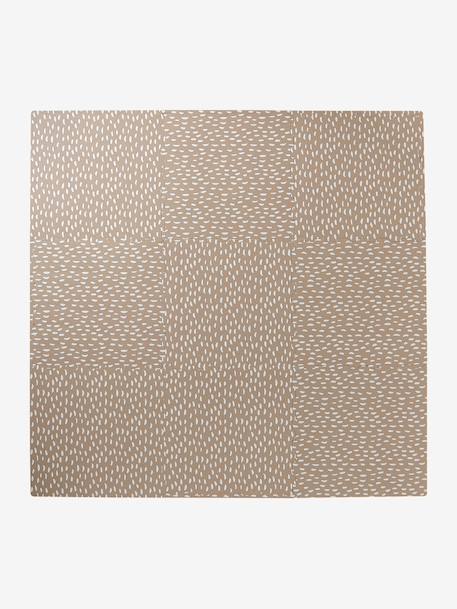 Grand tapis 9 dalles en mousse écru+rose+rouge - vertbaudet enfant 