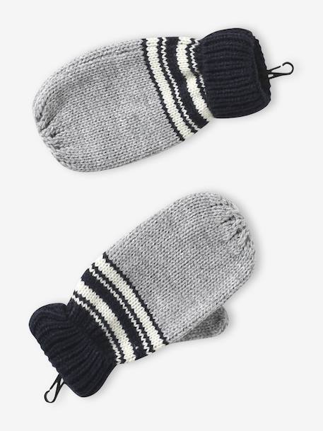Coffret Noël bonnet Urban Park + snood + moufles/gants garçon gris chiné - vertbaudet enfant 