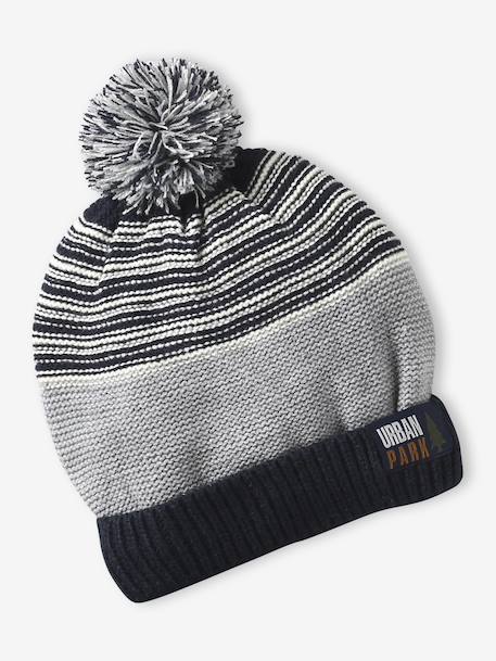 Coffret Noël bonnet Urban Park + snood + moufles/gants garçon gris chiné - vertbaudet enfant 