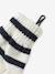 Ensemble rayé garçon bonnet + snood + moufles/gants écru - vertbaudet enfant 