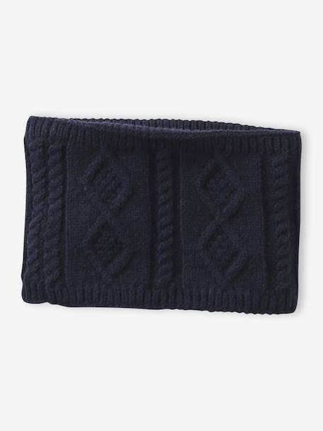 Ensemble Bonnet Snood Moufles Bébé Garçon encre - vertbaudet enfant 