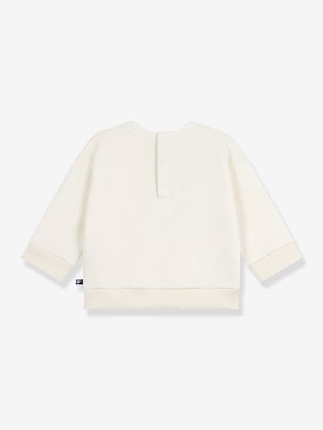 Sweat bébé en molleton motif c½ur écru - vertbaudet enfant 