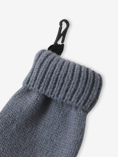 Babyset jongen muts + snood + wanten/handschoenen « Outdoor » grijsblauw+kaki - vertbaudet enfant 