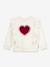 Sweat-shirt fille en coton imprimé à volants écru - vertbaudet enfant 