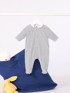 -Pyjama bébé en velours à col imprimé