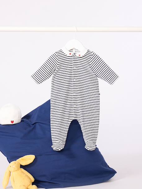 Bébé-Pyjama bébé en velours à col imprimé