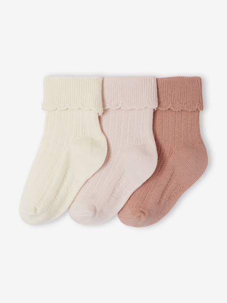 Bébé-Lot de 3 paires de chaussettes bébé fille