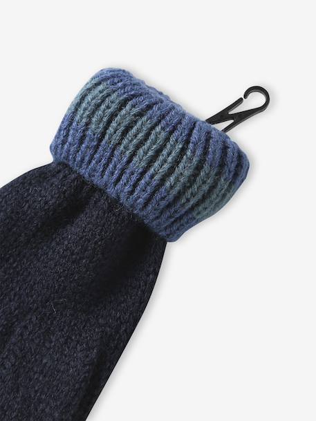 Babyset voor jongens muts + snood + wanten/handschoenen « Dinos » marineblauw - vertbaudet enfant 