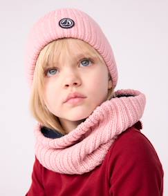 -Bonnet enfant en tricot doublé polaire
