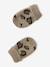 Luipaard set muts, snood en wanten baby taupe - vertbaudet enfant 
