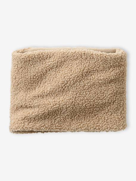 Snood garçon en sherpa doublé polaire beige - vertbaudet enfant 