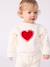 Baby sweater van fleece met hartmotief PETIT BATEAU ecru - vertbaudet enfant 