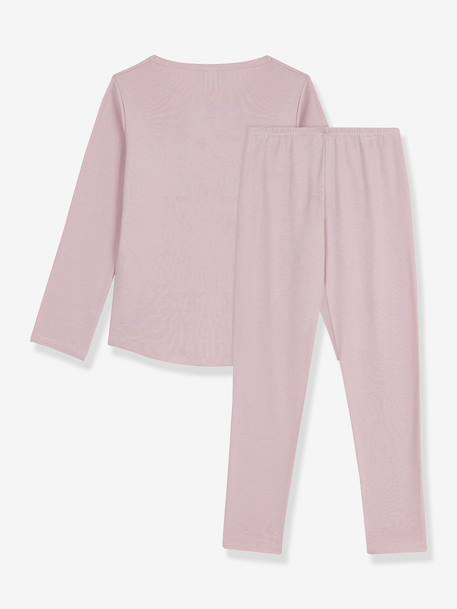 Pyjama enfant coton côte 1x1 rose - vertbaudet enfant 