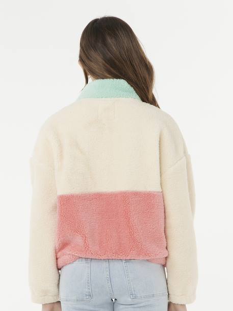 Sweater met rits meisje Bock Party Polar RIP CURL wit - vertbaudet enfant 