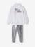 Ensemble sweat et legging métalisé sport fille gris chiné - vertbaudet enfant 