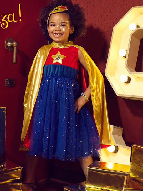SOUZA superheldin vermomming donkerblauw - vertbaudet enfant 