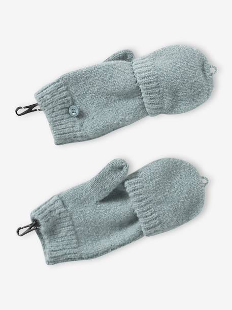 Meisjes set muts + snood + wanten/handschoenen saliegroen - vertbaudet enfant 