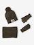 Babyset jongen muts + snood + wanten/handschoenen « Outdoor » grijsblauw+kaki - vertbaudet enfant 