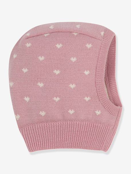 Cagoule bébé coeurs en laine et coton  - vertbaudet enfant