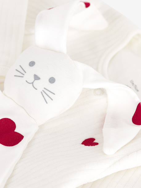 Ensemble cadeau naissance en velours blanc - vertbaudet enfant 