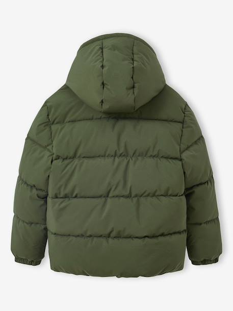 Puffy donsjack JONEN antraciet+kaki - vertbaudet enfant 