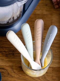 Puériculture-Repas-Vaisselle, coffret repas-Lot de 4 cuillères 1er âge silicone