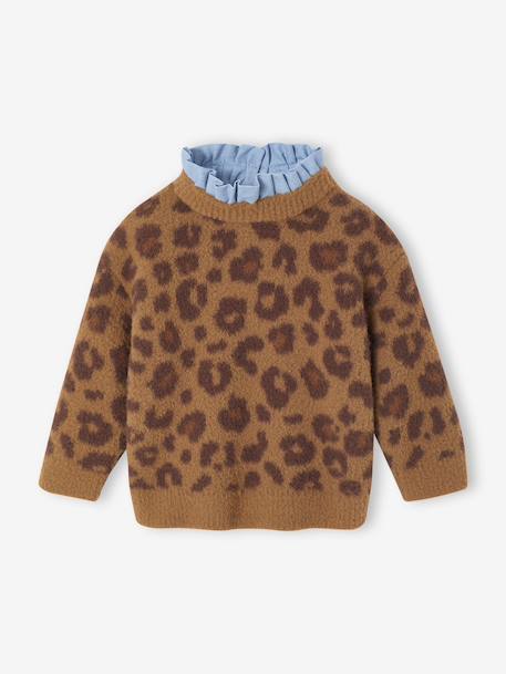 Babytrui met luipaardprint chambray bruin - vertbaudet enfant 