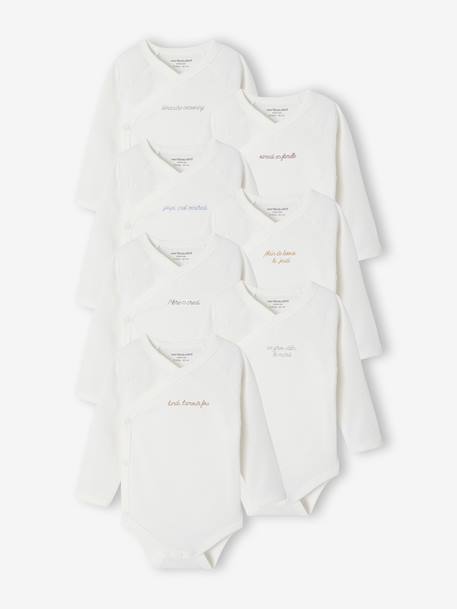 Bébé-Coffret semainier de 7 bodies naissance mixte avec messages