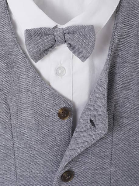 Babyset voor jongens met hemd, vlinderdas en vest wit - vertbaudet enfant 