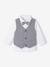 Babyset voor jongens met hemd, vlinderdas en vest wit - vertbaudet enfant 