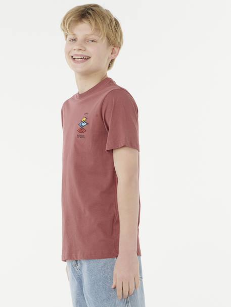 T-shirt jongen Search Icon RIP CURL terracotta - vertbaudet enfant 