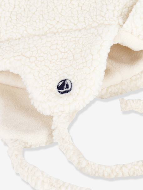 Chapka bébé en fausse fourrure doublée sherpa écru - vertbaudet enfant 